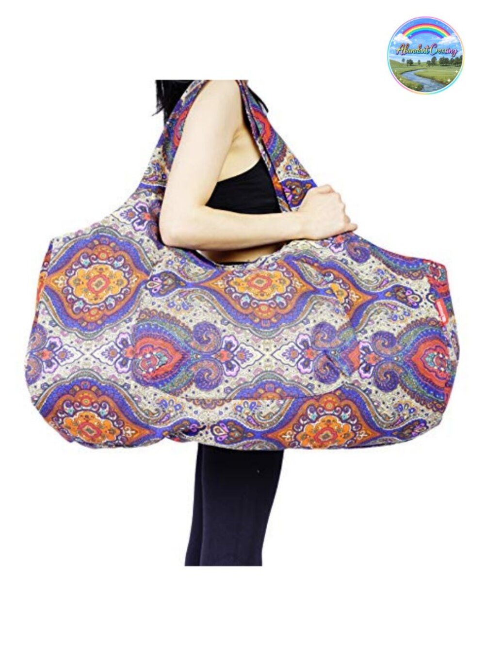 Canvas Yoga Mat Bag Tote Sling Carrier With Pockets Light Durable